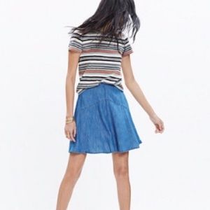 Madewell Soft Denim Skater Skirt